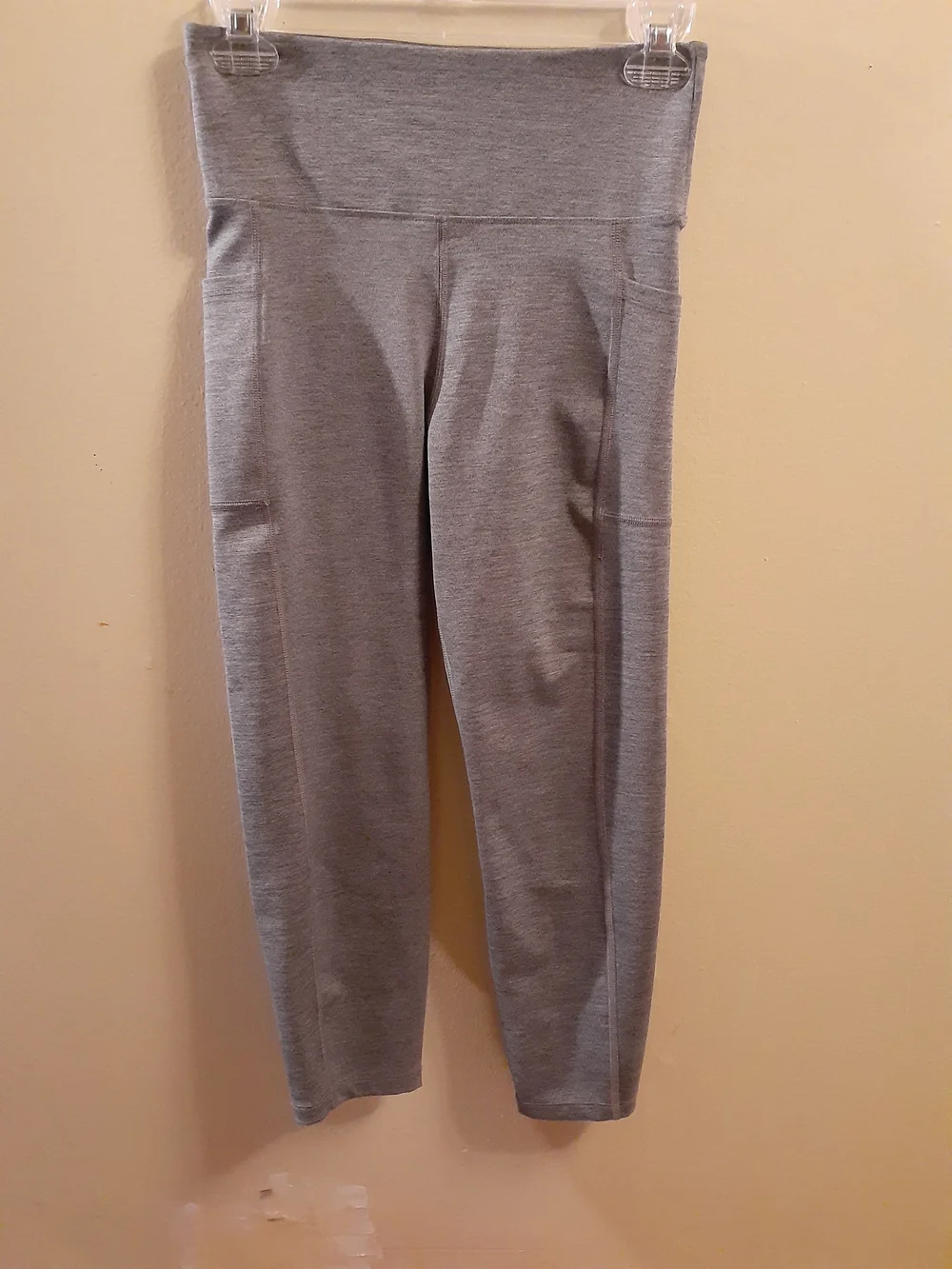 Bally Gray High-Waist Leggings with Side Pockets
